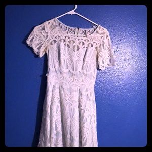 White laced dress